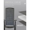 26.75Folding Patio Chairs Set of 2, Aluminium Frame Reclining Sling Lawn Chairs with Adjustable High Backrest, Patio Dining Chairs for Outdoor - 3 of 4
