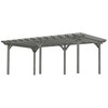Outsunny Wooden Pergola Grape Trellis, Outdoor Gazebo for Garden, Patio, Backyard, Deck, Gray - 4 of 4