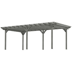 12' x 20' Outdoor Pergola Gazebo Grape Trellis with Stable Structure for Climbing Plant Support - 1 of 4