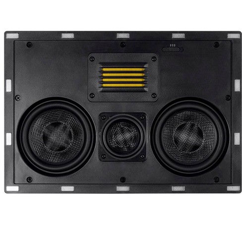 Monoprice 3 Way Carbon Fiber In Wall Speaker Center Channel Dual