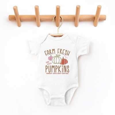 The Juniper Shop Colorful Farm Fresh Pumpkins Baby Bodysuit