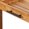 Bavier Outdoor Acacia Wood Two Tier Bar Cart with Bottle Holders Teak/Black - Christopher Knight Home - 3 of 4