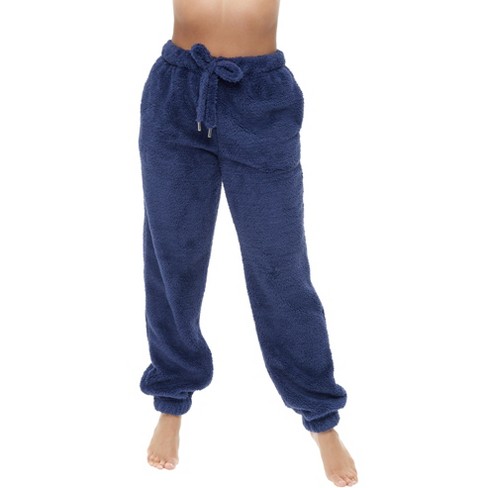 ADR Women's Fleece Joggers Sweatpants with Drawstring, Sleep Pants with  Pockets Navy Blue (A0836PBLSM)