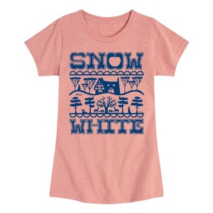 Girls' - Snow White - Scandinavian Fitted Short Sleeve Graphic T-Shirt - 1 of 4