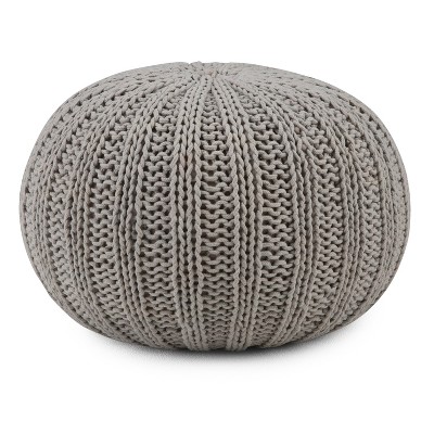 Grandville Hand Knit Round Pouf - WyndenHall