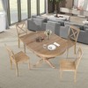 NicBex 5 Piece Dining Table Set with Solid Wood Modern Kitchen Table Set with Upholstered Chairs with Backrest for Kitchen - 2 of 4
