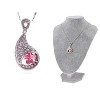 Anna-Kaci Women's Angel Wing Teardrop Crystal Pendant Necklace, Adjustable Chain, Perfect for Evening Wear and Special Occasions - Wings - 2 of 4