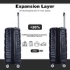 3 Piece Luggage Sets PC Lightweight & Durable Expandable Suitcase with Two Hooks, Double Spinner Wheels, TSA Lock - 4 of 4
