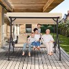 EROMMY Outdoor Porch Swing with Adjustable Hardtop - 3 of 4