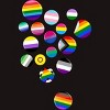 Adult Design By Humans Rainbow LBGTQIA+ Pride Badges By Roadhouse T-Shirt - 2 of 2