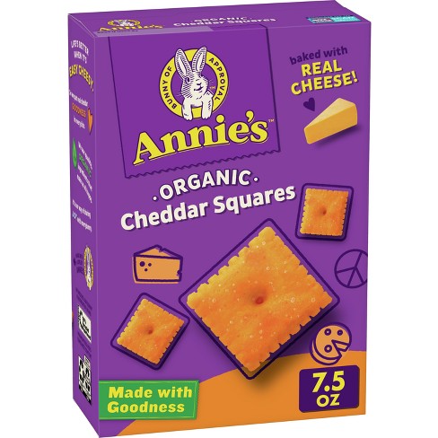 Annie's Cheddar Squares Baked Snack Crackers - 7.5oz : Target