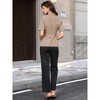INSPIRE CHIC Women's Short Sleeve Notched Collar Lapel Open Front Business Work Casual Suit Blazer - 3 of 4