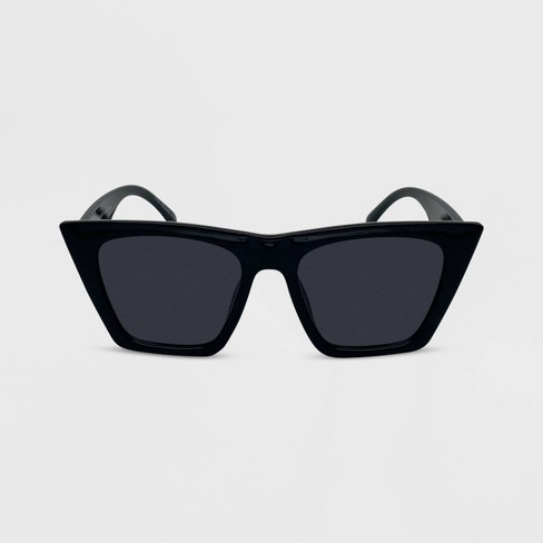 Black angular cat eye 2024 sunglasses