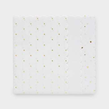 25ct Tissue Paper with Scallop White/Gold - Sugar Paper™ + Target