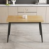 Modern Minimalist Dining Table with MDF Grain Top,Stylish Kitchen Table for 4-6 People,Durable Metal Legs-Maison Boucle - 2 of 4