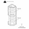 Corner Cabinet Display Case,Corner China Cabinet with Glass Doors,Cabinet with Customizable Glass Shelves and Inclusive Bead Bulb-Cuddlewood - 4 of 4