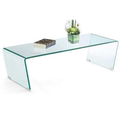 Bekrvio Tempered Glass Coffee Table, 47.2''
