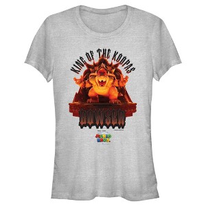 Juniors Womens The Super Mario Bros. Movie Bowser King of the Koopas T-Shirt - 1 of 4