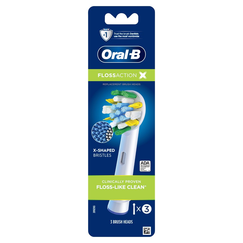 Photos - Toothbrush Head Oral-B FlossAction Electric Toothbrush Replacement Brush Heads - 3ct 