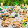 Hachikiko Safari Jungle Birthday Party Supplies Tableware, Zoo Theme Gold Foil Forest Animal Party Decorations Packs Baby Shower-Disposable Plates... - 4 of 4
