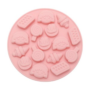 Unique Bargains Candy Making Moulds 16-Cavity Round Candy Mould Hand Wash 4.84"x0.43" 1 Pc - 1 of 4