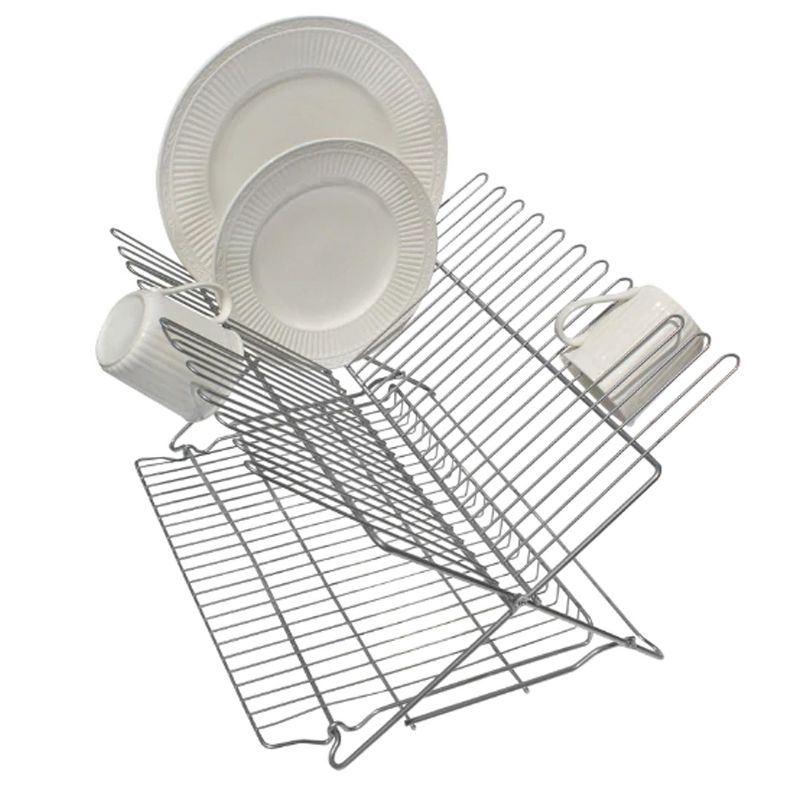 Better Houseware Extra-Large Metallic Folding Dish Rack, 1 of 8