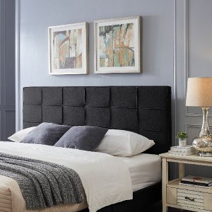 Minimalist Tufted Waffle Stitch Upholstered Headboard – Adjustable Height King/California King Size Headboard -Christopher Knight Home - 1 of 4