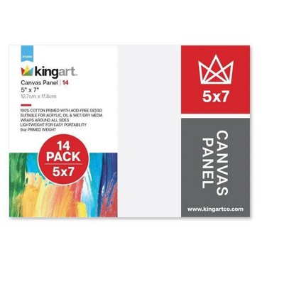 KINGART Canvas Panels 5" x 7" 14 pc
