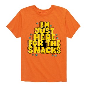 Boys' - Instant Message - I'm Just Here For The Snacks Short Sleeve Graphic T-Shirt - 1 of 4