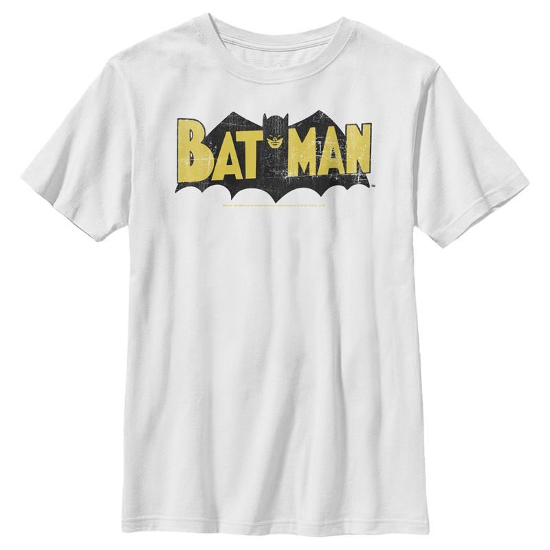 Boy's Batman Logo Vintage T-Shirt, 1 of 5
