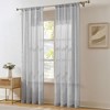 Lush Décor Milla Knitted Textured Sheer Window Curtain Panels Silver Pair 38x84 - 2 of 4