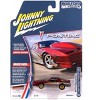1987 Pontiac Firebird GTA "King of the Jungle" Red and Silver Metallic with Graphics 1/64 Diecast Model Car by Johnny Lightning - 4 of 4