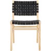 Taika Woven Leather Dining Chair (Set of 2)  - Safavieh - 2 of 4