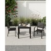 Set of 4 Outdoor Patio Stacking Chairs, Aluminum Frame with Breathable Textilene Fabric, Ideal for Patio, Deck, Backyard, and Garden, Grey - 4 of 4