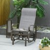 Outsunny Gliding Lounger Chair, Outdoor Swinging Chair with Smooth Rocking Arms and Lightweight Construction for Patio Backyard - 2 of 4