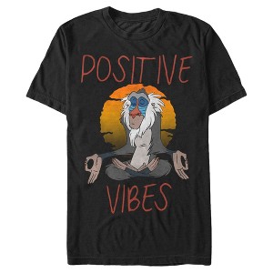 Men's Lion King Rafiki Positive Vibes Meditation T-Shirt - 1 of 4