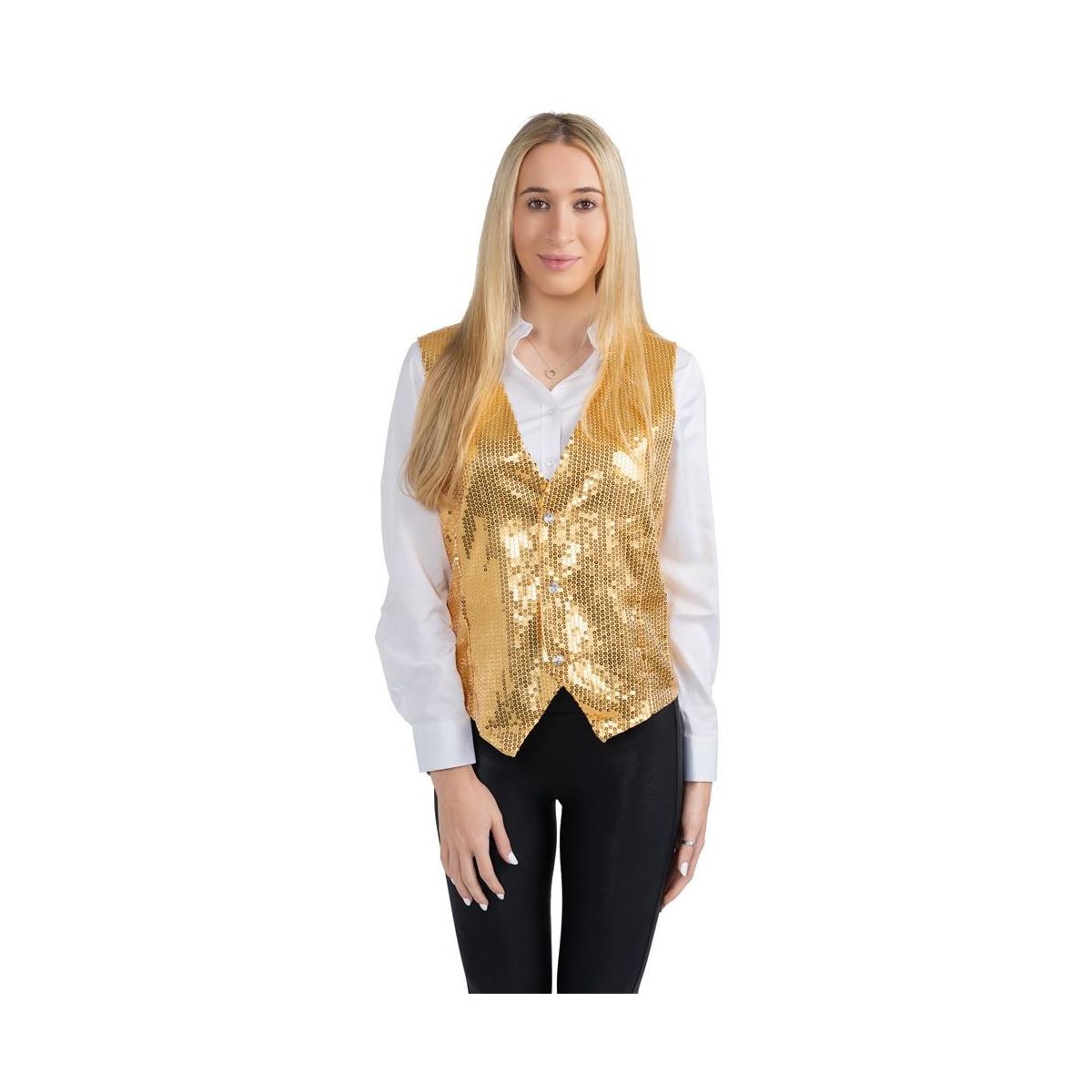 Dress Up America Sequin Vest -Shiny Dance Vest For Adults