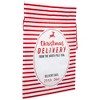 Northlight Striped Christmas Delivery Tied Gift Bag - 27.25" - White and Red - 3 of 4