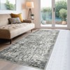 Washable Modern Abstract Rug Non Slip Low Pile Rug Soft Contemporary Throw Floor Cover Foldable Indoor Carpet for Living Room Bedroom - 2 of 4