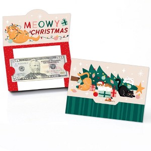 Big Dot of Happiness Cat Christmas Money Cards for Cash with Envelopes, Pets Holiday Gift Card Holders, Christmas Money Holders for Cash - Set of 8 - 1 of 4