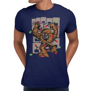 Star Wars Mens Lights Wookiee T-Shirt - Navy - Large : Target