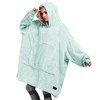 Tirrinia Woman Fleece Blanket Hoodie Sweatshirt, Soft Comfy Wearable Blanket Hoodie Pullover, Cozy Gift for Woman Wife Girlfriend - 2 of 4