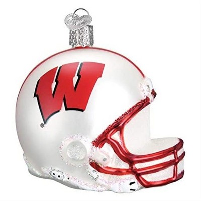 Old World Christmas Blown Glass Ornament for Christmas Tree, University of Wisconsin Badgers Football Helmet