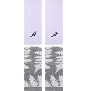 REGALWOVEN 4 Pcs Cotton Soft Absorbent Decorative Hand Towels for Bathroom Kitchen 13 x 29 Inch - 1 of 4