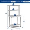 Costway Stainless Steel Table with Overshelves 36'' X 24'' Work Table with 36'' X 12'' Shelf - 3 of 4