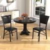 VECELO Foldable Dining Chairs Set of 2/4/6, No Assembly Heavy-Duty Metal Frame, Kitchen and Living Room Chairs, Black/Brown - 2 of 4