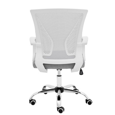 Zuna White/Gray Mesh Mid-Back Swivel Task Chair