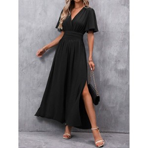 dinner dress classy champagne color evening dress Classy Long Champagne Off-the-Shoulder  Sequins Split Evening Party Gow  Dbrbridal