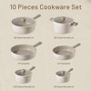 CAROTE 10pcs Pots and Pans Set Non Stick, Nonstick Kitchen Cookware Sets, Induction Kitchen Cookware Sets, Beige and Taupe - 2 of 4