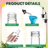6 Set 16 oz Plastic Long Neck Bottles with Rainbow Pourer and Caps, Juice Pour Bottles with Stainless Steel Pourer - 4 of 4